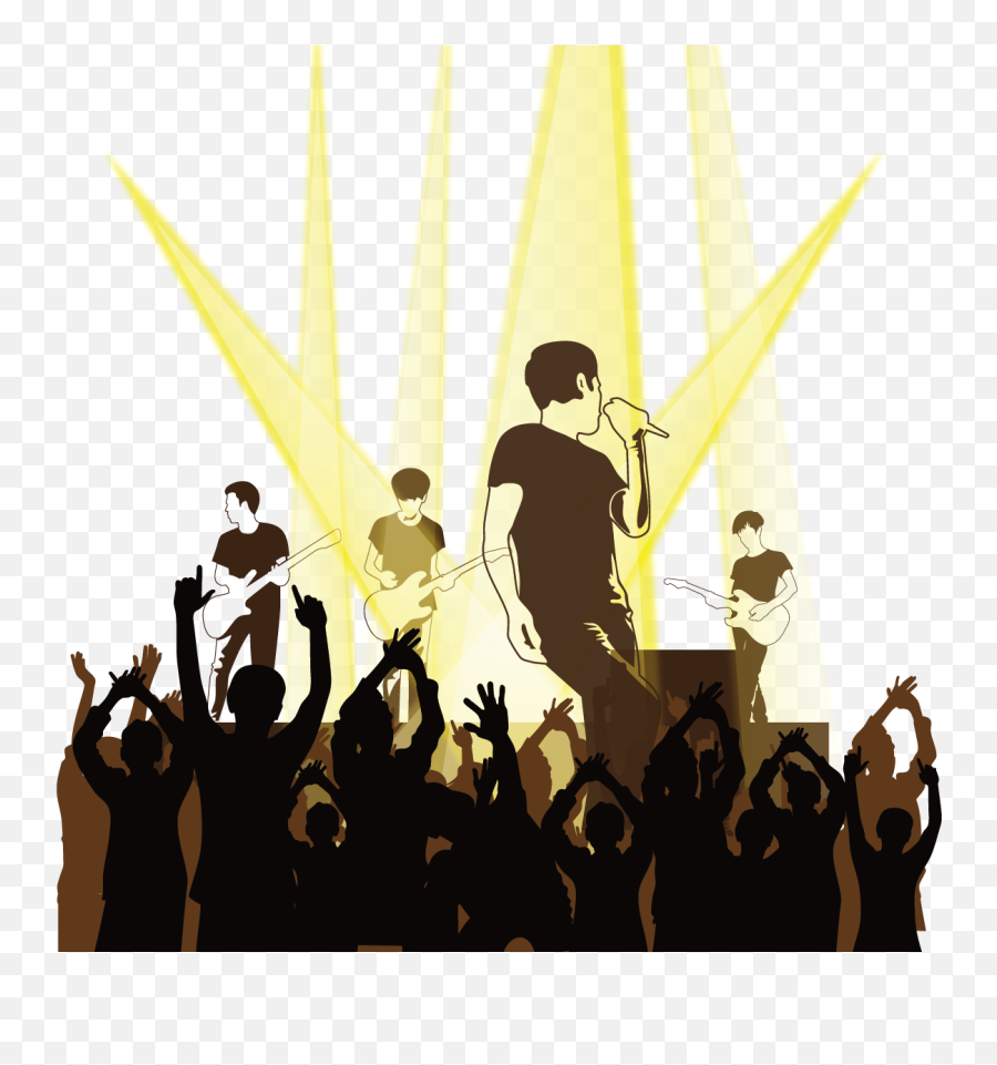 Silhouette Singing - Vector Singing And Lighting Png Singer Vector Png,Singer Png