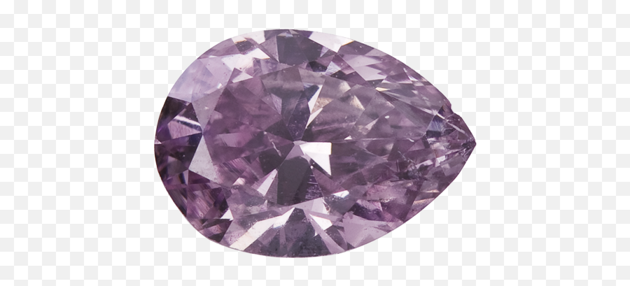 Purple Diamond Png - Pear Diamond Pinkish Purple Si2 Diamond,Purple Diamond Png