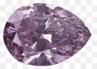 Purple Diamond Png - Pear Diamond Pinkish Purple Si2 Diamond,Purple Diamond Png