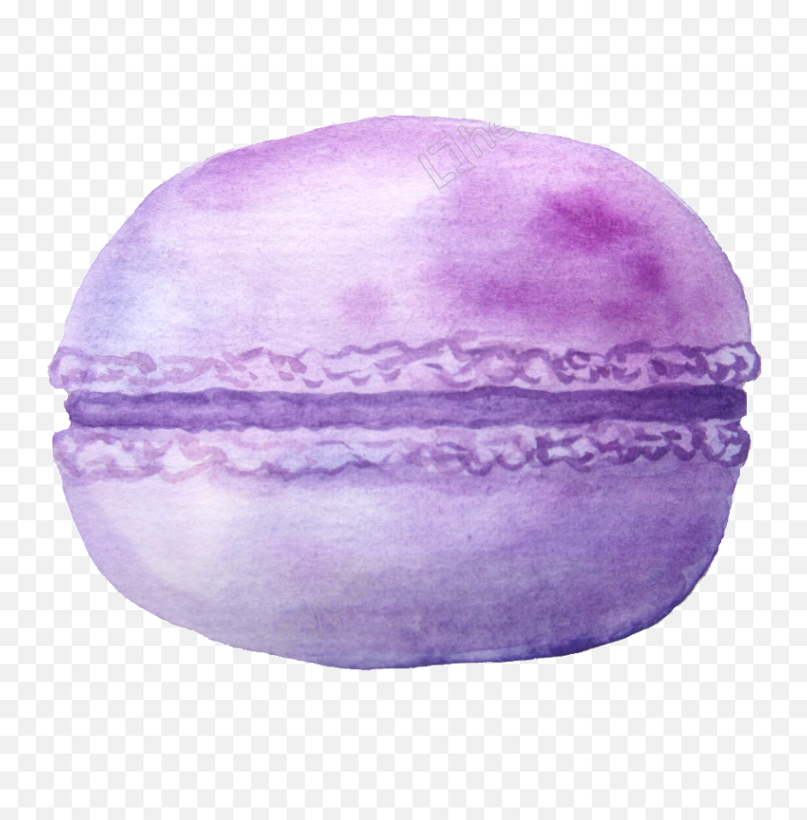 Purple Cartoon Macarons Transparent - Macaron Full Size Purple Macaron Clipart Png,Macaron Png