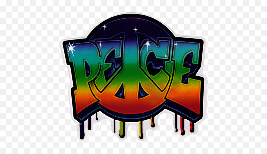 Wa335 - Graffitipeacewindowstickerpng 500438 Peace Graffiti Peace Sign Png,Peace Sign Logo