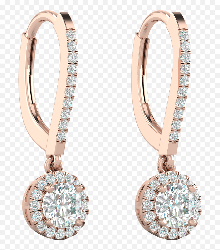 Alora - Halo Diamond Earrings Solid Png,Diamond Earrings Png