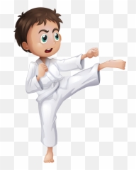 Cartoon Clip Art Martial Arts Kids - Karate Png Dibujo,Karate Png