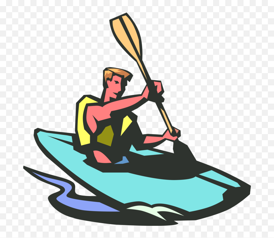 Png Free Stock Kayaker Kayaks Rapids - Kayaking Clipart,Kayak Png