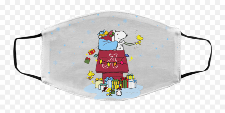 Alabama Crimson Tide Santa Snoopy Wish You A Merry Christmas - Snoopy Christmas Face Mask Png,Roll Tide Png