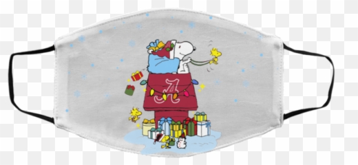 Alabama Crimson Tide Santa Snoopy Wish You A Merry Christmas - Snoopy Christmas Face Mask Png,Roll Tide Png