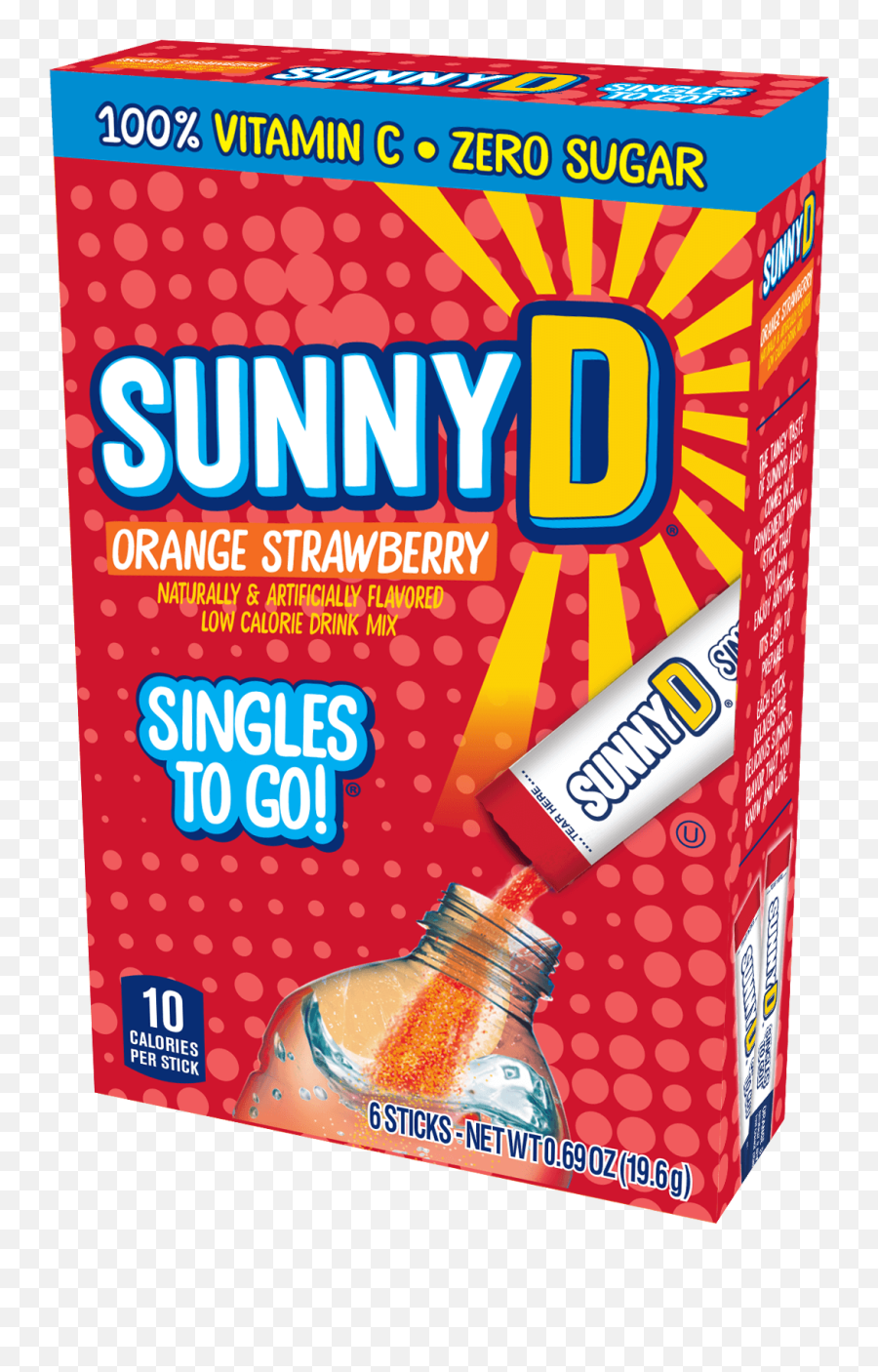 Jel Sert - Sunny D Orange Strawberry Singles To Go Png,Sunnyd Logo