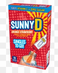 Jel Sert - Sunny D Orange Strawberry Singles To Go Png,Sunnyd Logo