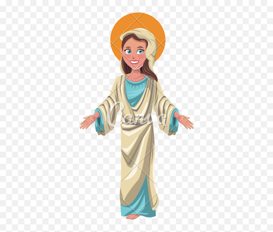 Virgin Mary Cartoon - Icons By Canva Virgem Mariacon Fondo Blanco Png,Virgin  Mary Png - free transparent png images 