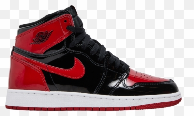 Goat Sneakers Apparel Accessories - Air Jordan 1 High Gs Patent Bred png