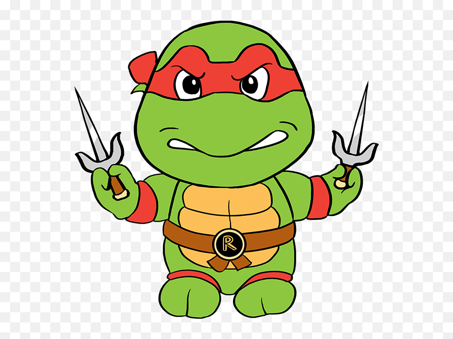 How To Draw Raphael From Teenage Mutant Ninja Turtles - Step By Step Easy Ninja Turtle Drawing Png,Ninja Turtle Icon