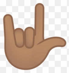 Love You Gesture Medium Skin Tone Icon Noto Emoji People - You png