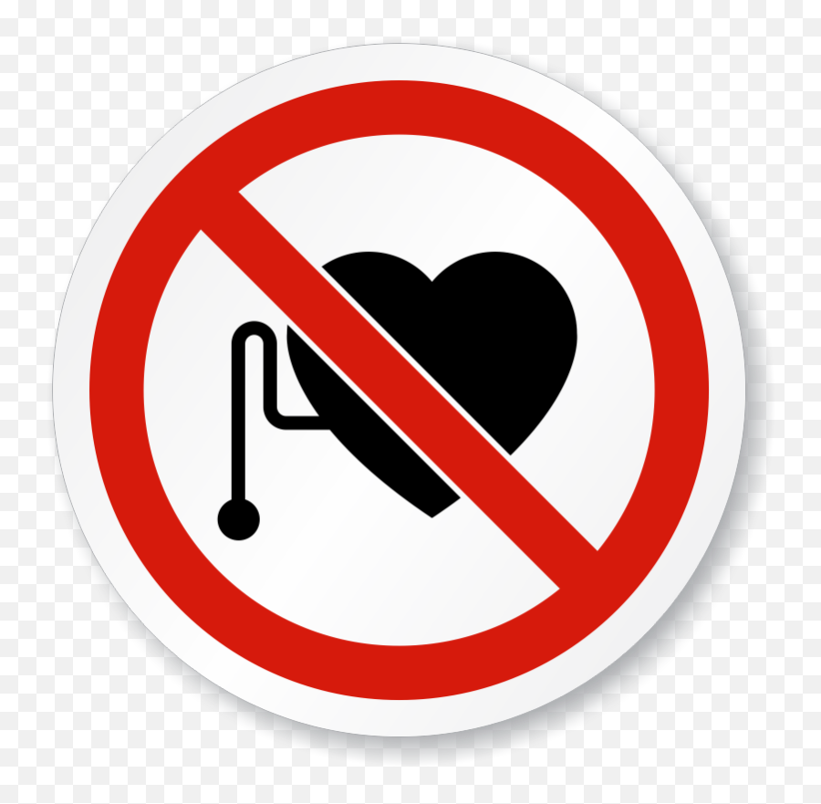 Download No Pacemakers Wearer Symbol Iso Circle Sign Png Outage Icon