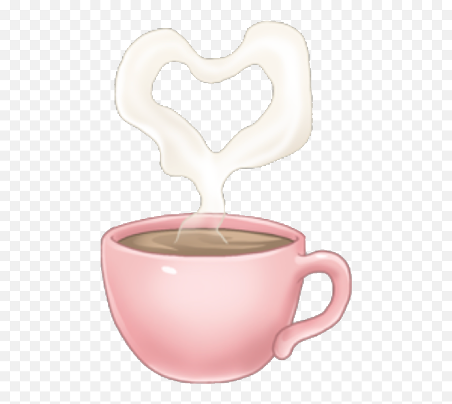 Arimoji Coffee Heart Pink Cute Tumblr Drink Sticker - Cute Pink Mug Transparent Png,Cute Tumblr Png