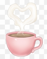 Arimoji Coffee Heart Pink Cute Tumblr Drink Sticker - Mug Transparent png