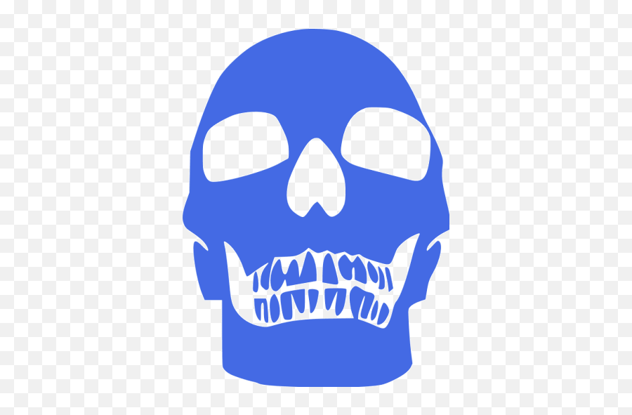 Royal Blue Skull 75 Icon - Free Royal Blue Skull Icons Transparent Skull Blue Icon Png,Skull Transparent Background