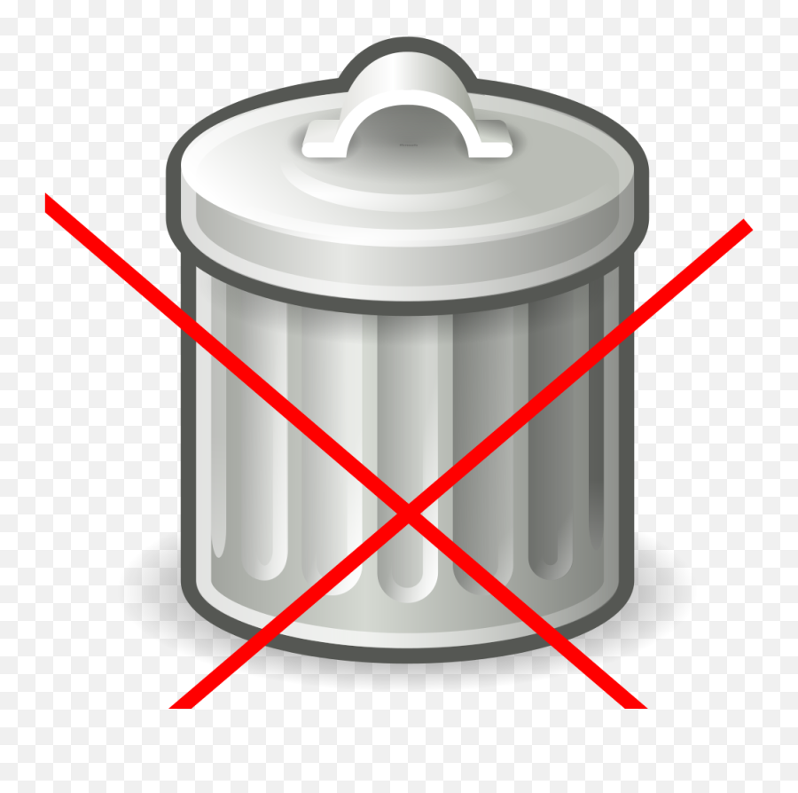 Crossed Out Rubbish Bin - Trash Can Icon Png,Trashcan Transparent