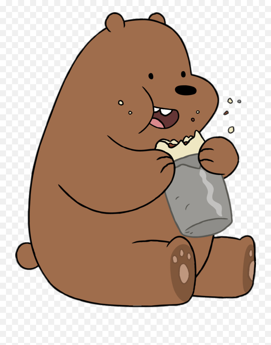 Grizzly Bear Eating Transparent Png - We Bare Bears Grizzly,Grizzly Bear Png