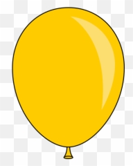Balloon Yellow Clipart - Balloon Clipart Yellow Png,Yellow Balloon Png