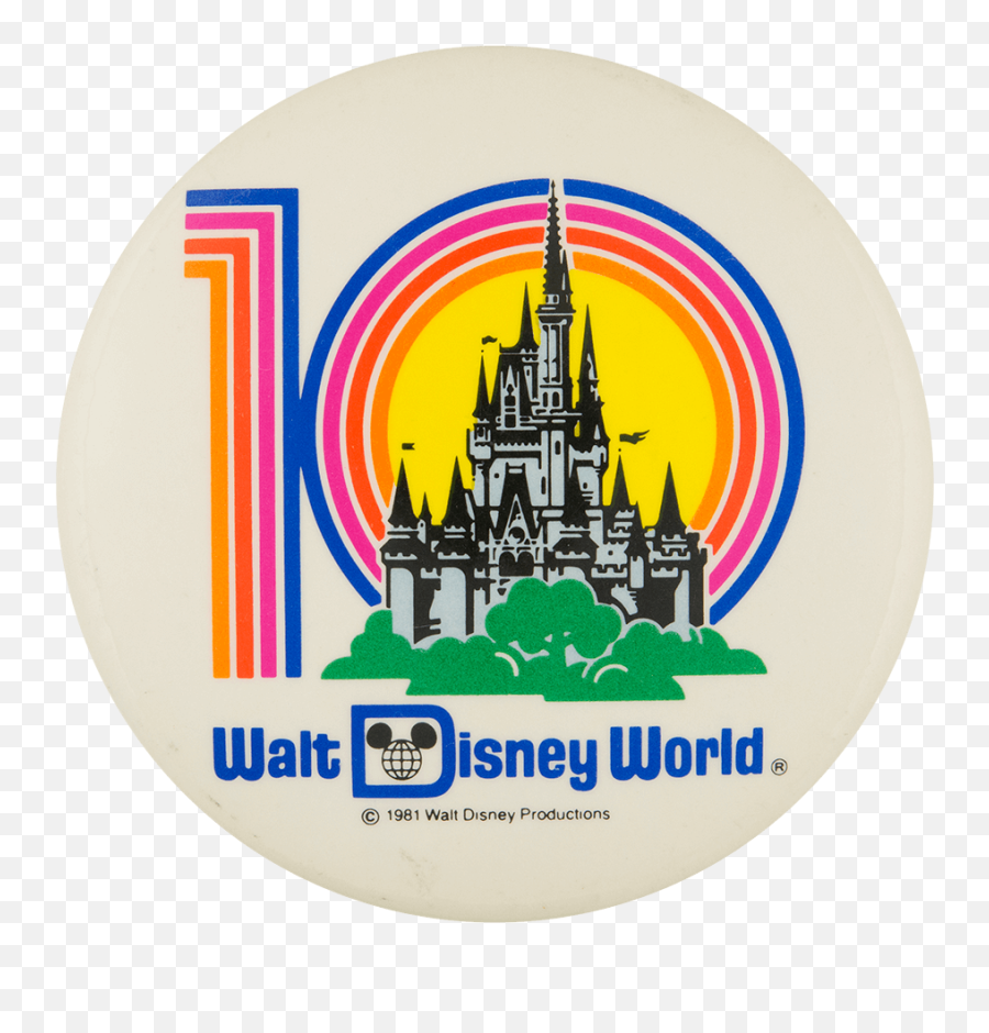 7 Old Pins Disney Transparent Png - Walt Disney World 10th Anniversary,Disney World Png