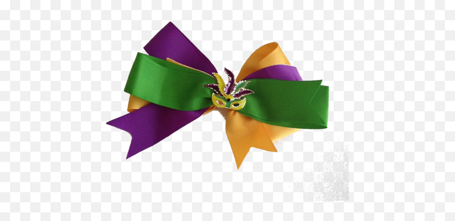 Mardi Gras Hair Bow With Mask - Origami Png,Mardi Gras Mask Png