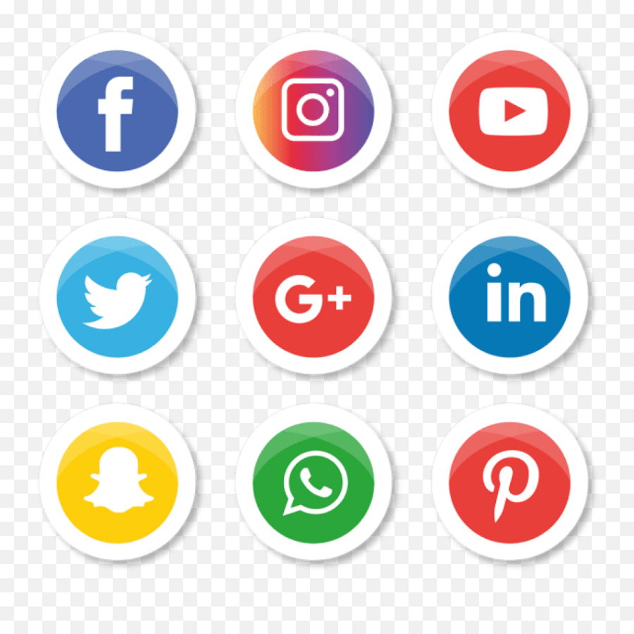 Download Vector Free Media Icons Set Logo Illustrator Png - Social Media Icons Png White,Facebook And Instagram Logo