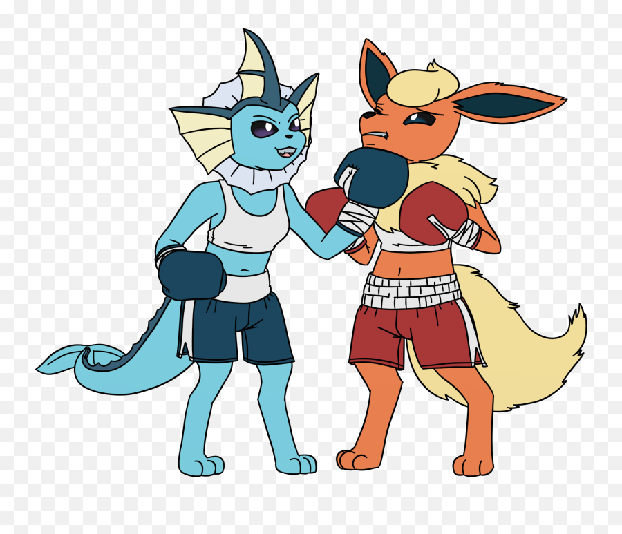 Vaporeon And Flareon Boxing 36 Time - Vaporeon And Flareon Png,Flareon Png