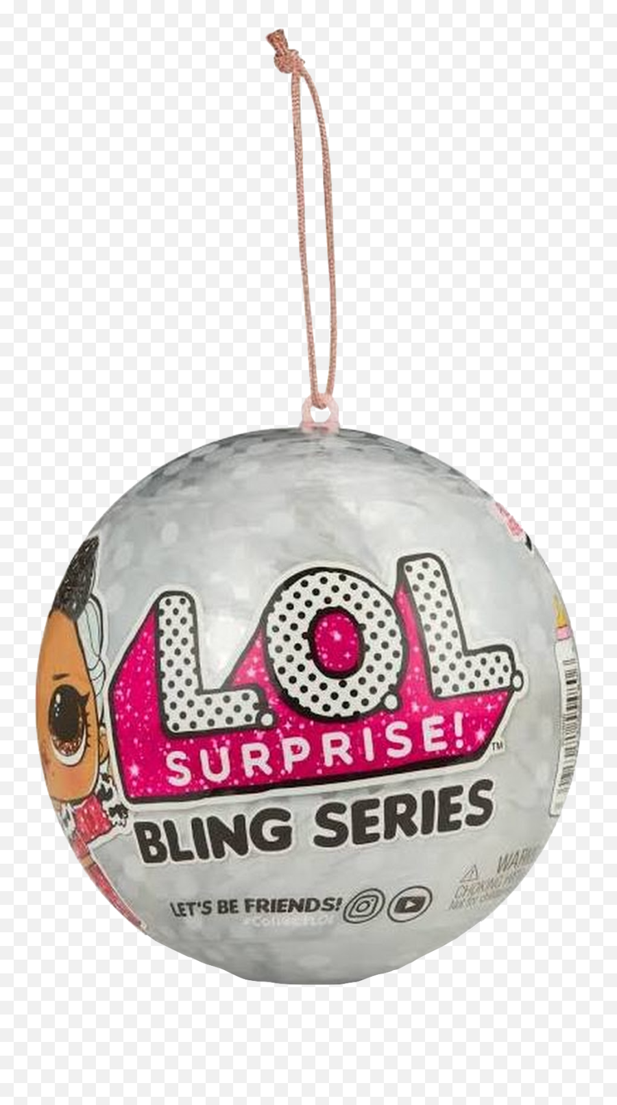 Lol Surprise Bling Series Silver Ball With Ornament String - Bling Serie Lol Surprise Png,Lol Surprise Logo