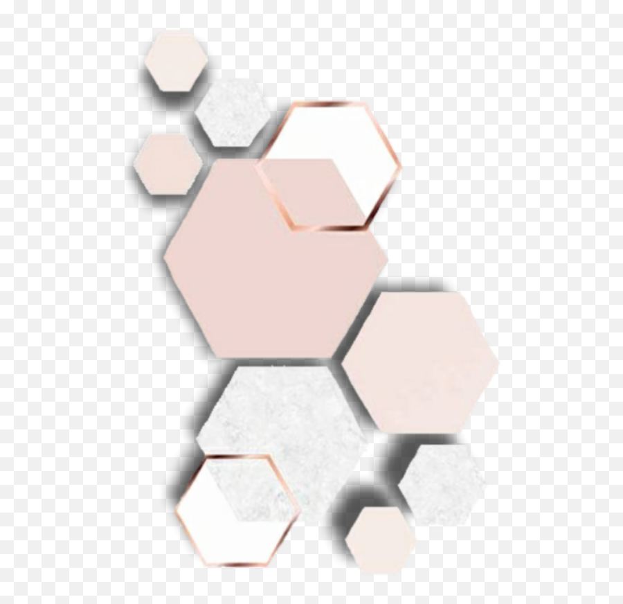 Decoration Hexagon Shape Rosegold Gold Background Scrap - Hexagon Png,Hexagon Shape Png