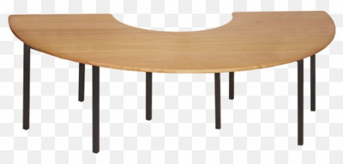 Hardwood French Half Circle - Transparent Semi Table png