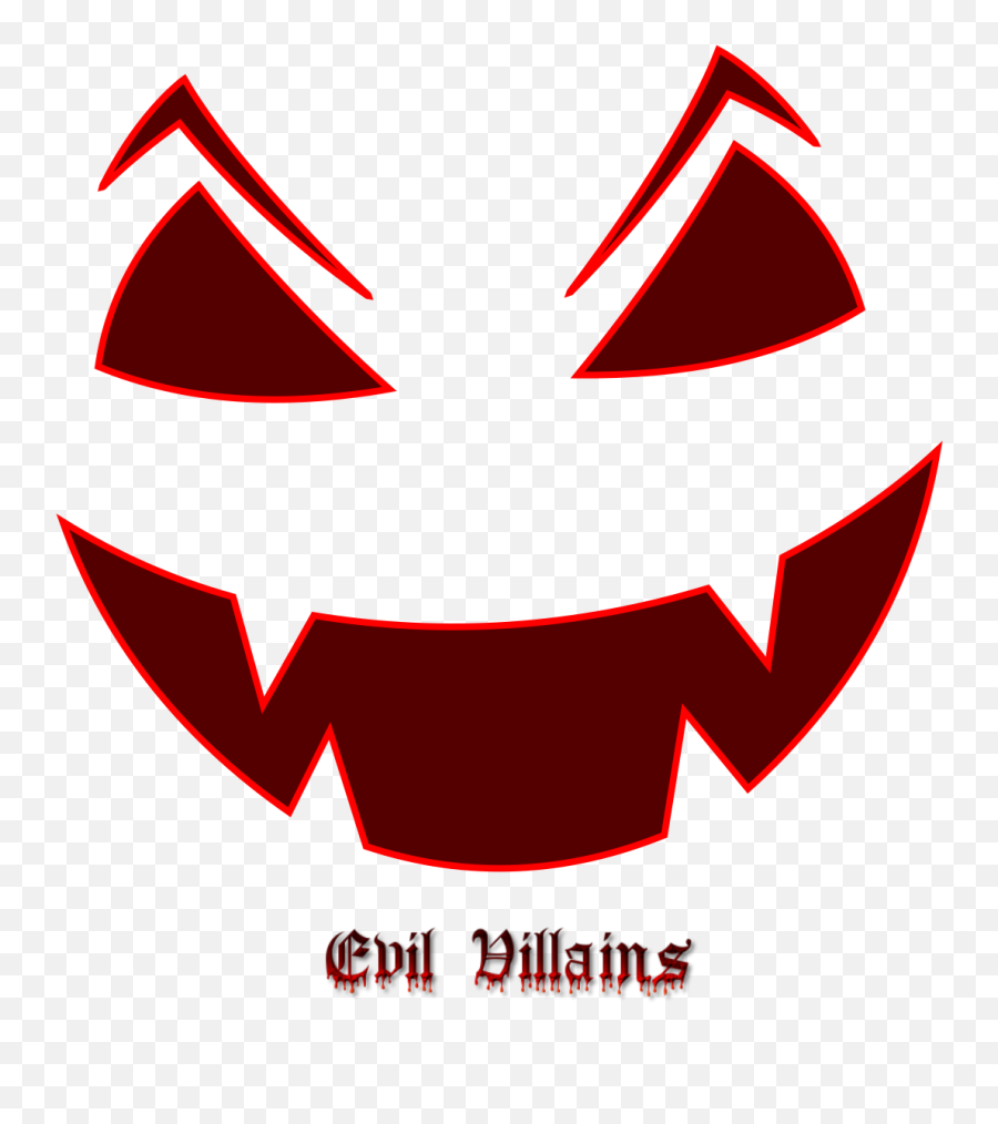 Evil Villains Logo Clipart - Full Size Clipart 2394613 Jack O Lantern Face Clipart Png,Evil Smile Png