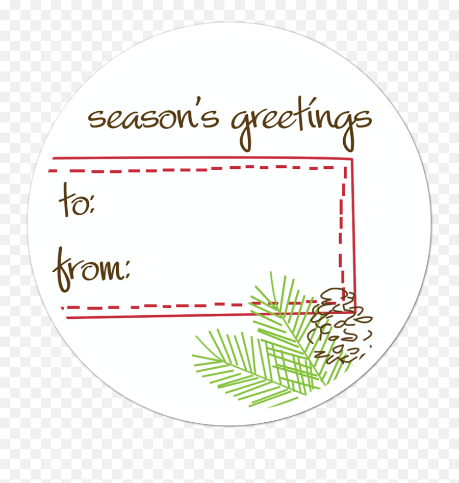 Pine Cone Personalized Holiday Gift Sticker - Architecte Png,Pinecone Png