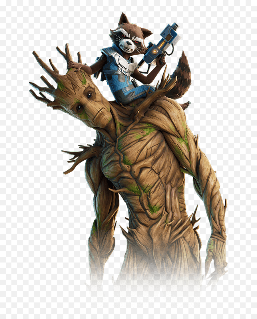 Play In The - Groot And Rocket Fortnite Png,Fortnite Win Png