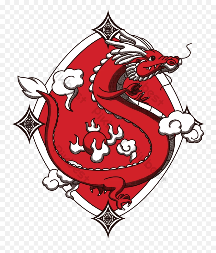 New Year Chinese Style Cartoon Hand Drawn Dragon - Automotive Decal Png,Cartoon Hand Png