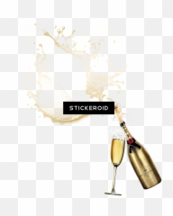 Champagne Popping Drink - Clipart Full Size Bottle Transparent Png