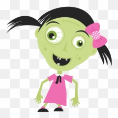 Zombie Girl Clip Art Svg Cutting Files For Scrapbooking - Clipart Cute png