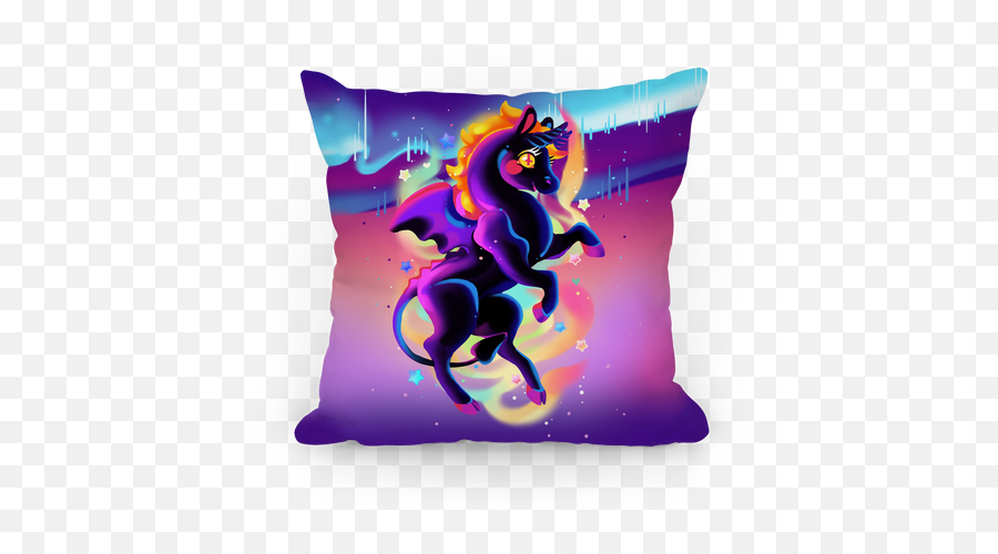 Neon Rainbow Jersey Devil Pillows Lookhuman - Unicorn Png,Lisa Frank Png