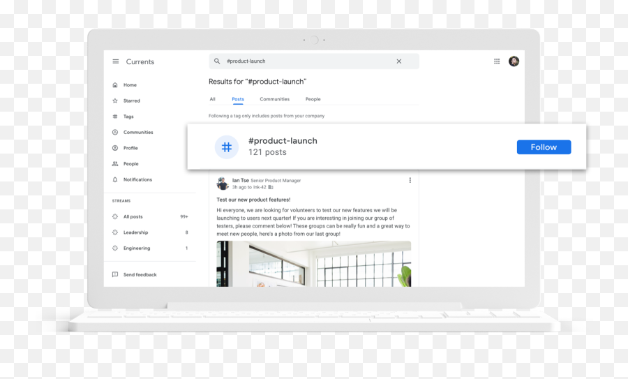 Google Workspace Updates Introducing Currents The Newest G - Google Currents Used Png,Hangouts Transparent Ui