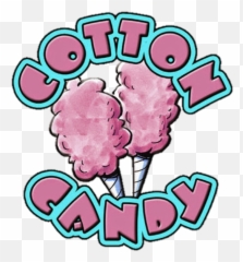 Candy Signs Pink Cotton - Cotton Candy Clipart Png,Cotton Candy Logo