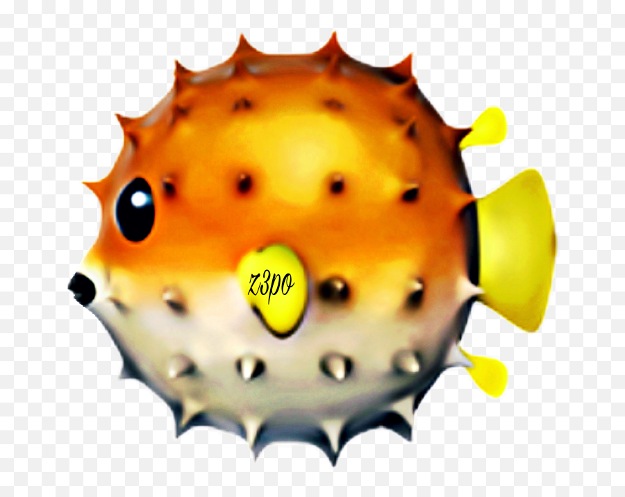 Download Hd Z3poblow Fish Emoji Sea Water Ocean - Puffer Blowfish Emoji Png,Water Emoji Transparent