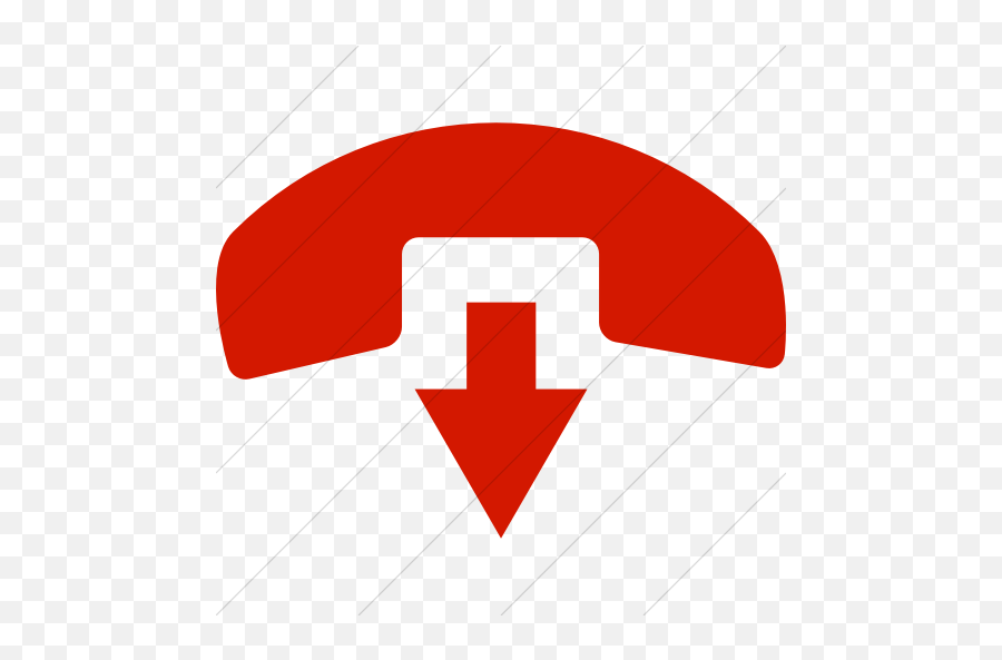 Simple Red Raphael Phone Hang Up Icon - Vertical Png,Hang Up Icon