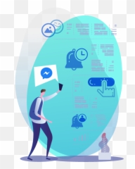 Facebook Messenger Push Notifications - Illustration Png,Messenger Icon Red Circle On Profile