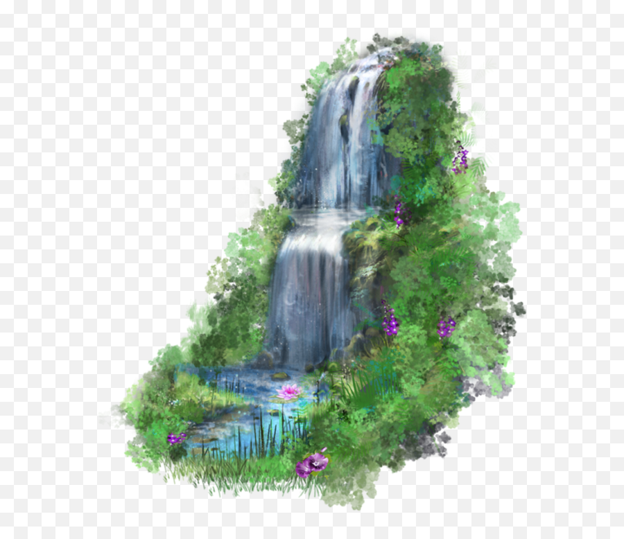 Waterfall Download Desktop Wallpaper - Background Garden Image Png,Waterfall Transparent