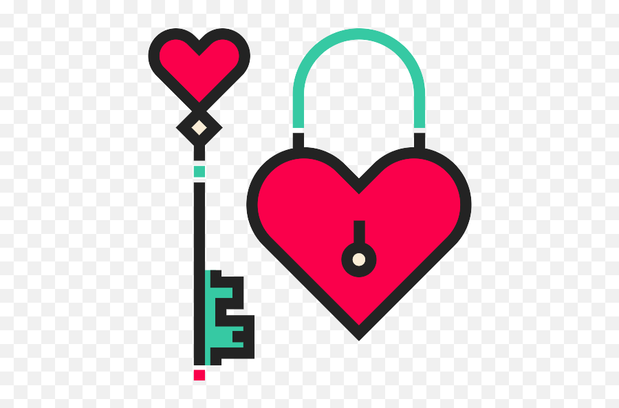 Lock And Key Icon Silhouette Vector Svg - Dessin Amour Saint Valentin Png,Lock And Key Icon