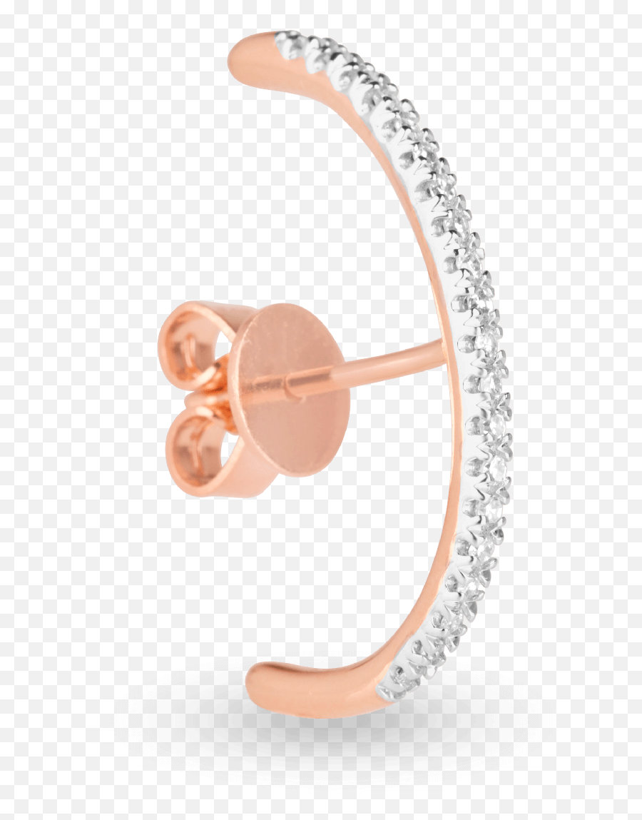 Rose Gold Pave Diamond Suspender Earring - Solid Png,Gold Ring Icon