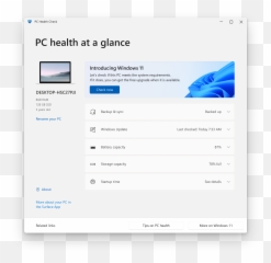 How To Use The Pc Health Check App - Pc png