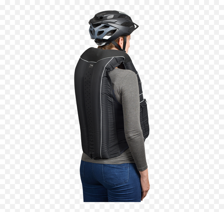 Bu2019safe Cyclist Airbag Hi - Vis Yellow Bicycle Helmet Png,Icon Stryker Vest Crash Test