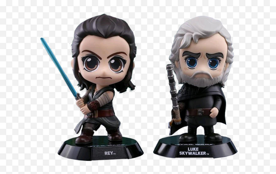 Star Wars Episode Viii The Last Jedi - Luke Skywalker And Rey Cosbaby 375 Inch Hot Toys Bobble Head Figure 2pack Last Jedi Luke Skywalker Bobble Head Png,The Last Jedi Png