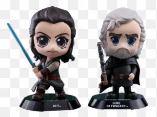 Star Wars Episode Viii The Last Jedi - Luke Skywalker And Rey Cosbaby 375 Inch Hot Toys Bobble Head Figure 2pack Last Jedi Luke Skywalker Bobble Head Png,The Last Jedi Png