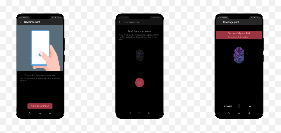 Unlock Your Mate 20 Pro With The New In - Screen Fingerprint Png,Biometrics Icon
